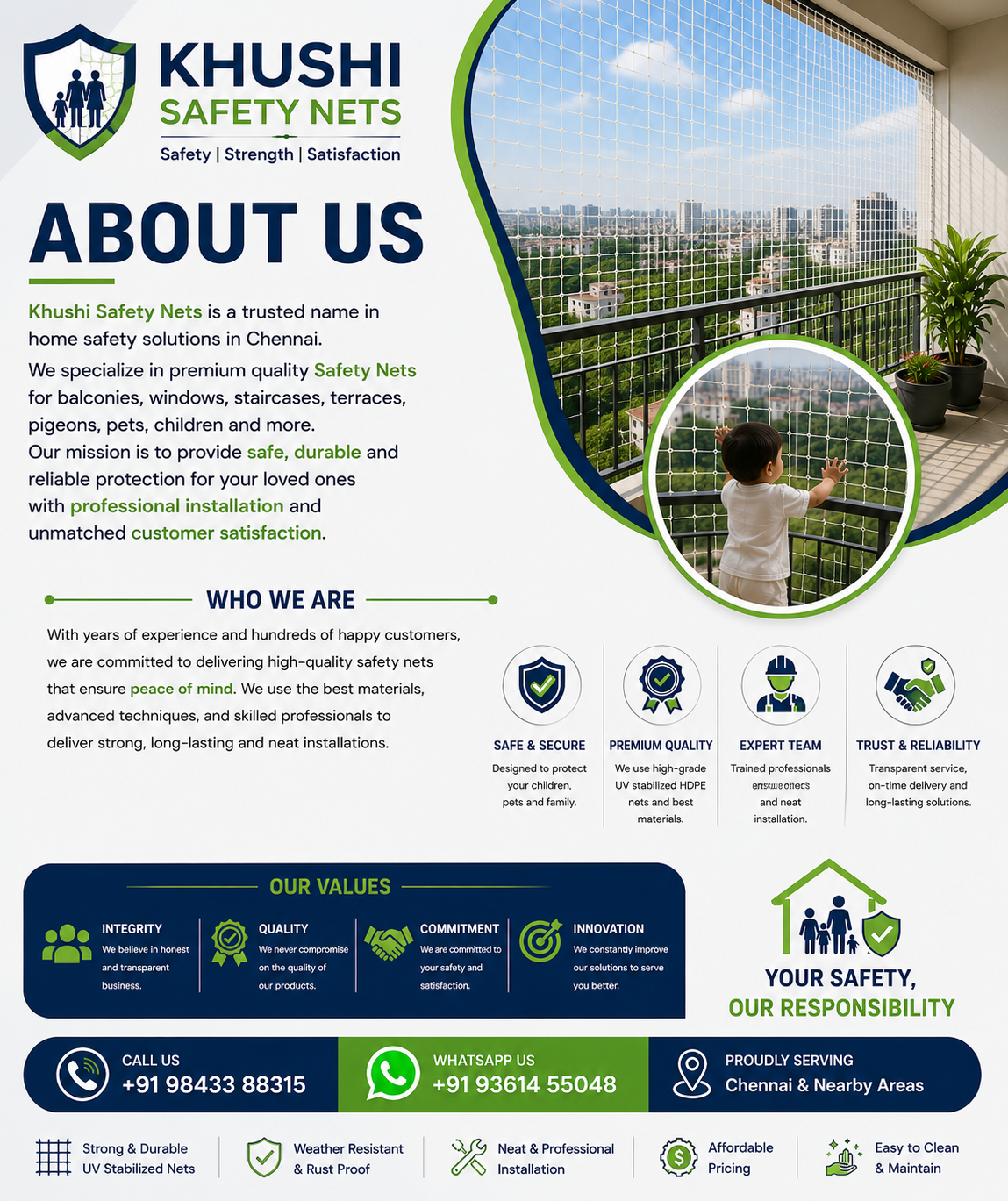 About Khushi Safety Nets Chennai